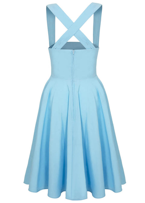 Hell Bunny Tulip 50's Swing Dress Blue - www.succube.fr Hell Bunny Tulip 50's Swing Dress Blue - www.succube.fr